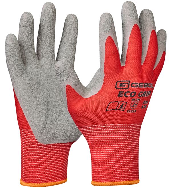 Montagehandschuh ECO GRIP, rot/grau, nahtlos, EN388, Gr. 10, VPE12/120, Z709691