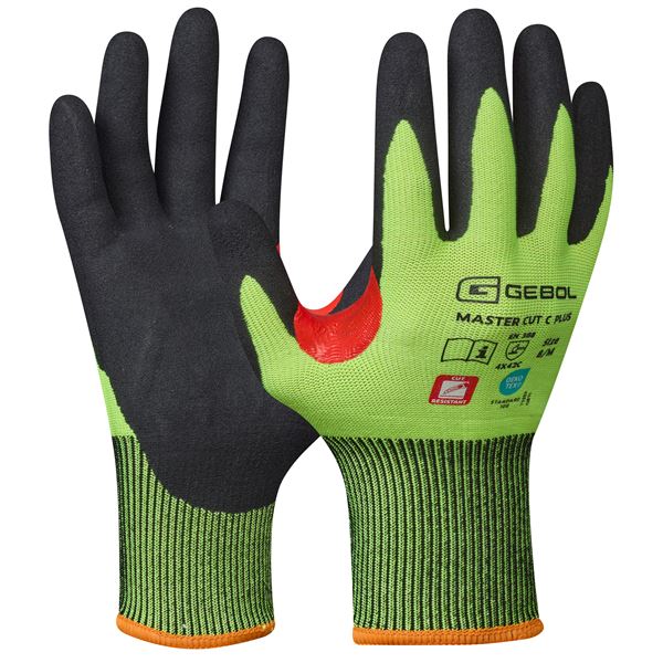 Montagehandschuh MASTER CUT C PLUS, grün/schwarz, nahtlos, EN388, Gr. 11, VPE12/72, Z709823