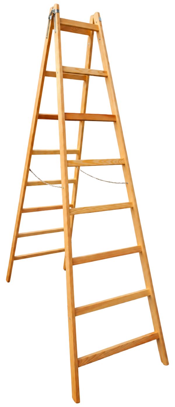 Holzleiter 8 Sprossen 2,55x0,68x0,135m ÖNORM EN 131, Z8-1