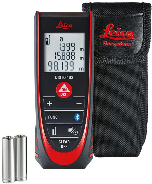 Lasermeter DISTO D2 inkl. Batterien, Handschlaufe, Tasche, Z837031
