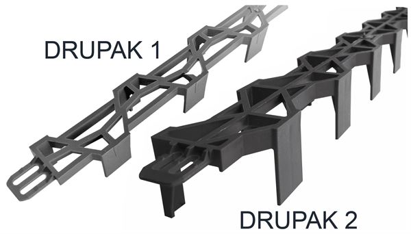 Abstandhalter DRUPAK 1 35mm PVC-frei 2lfm/Stk, gesteckt, 60lfm/Bund, 78Bd/Pal, ZDPF35200