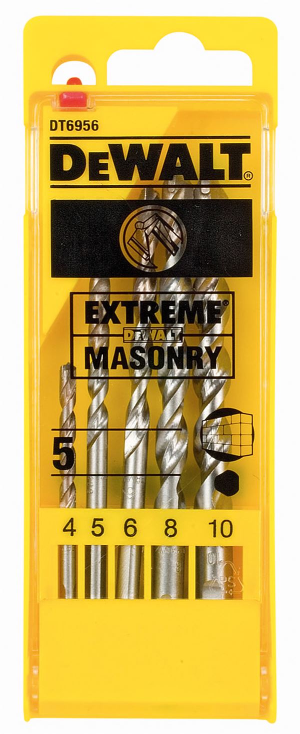 Komplet svedrov za kamen EXTREME DEWALT® 5-delni 4-5-6-8-10mm, ZDT6956-QZ