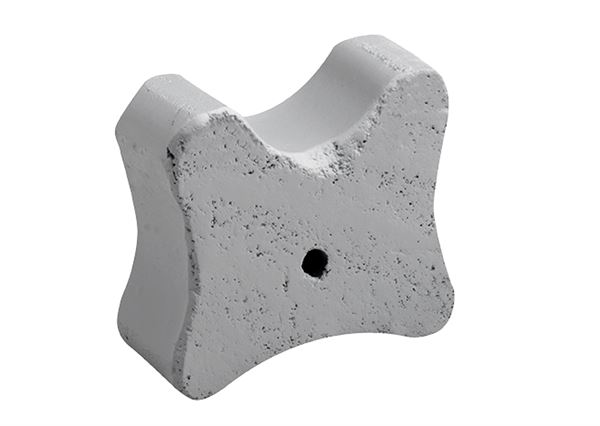 Vlaknobetonski podstavek VARIO brez žice višine 45/55/60mm, širine 28mm 125kos/vreča 40vreč/pal, ZFBEK45