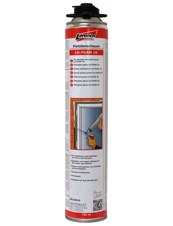=§= Pištolska PU pena LO-FOAM 1K 750ml 12kos/kart 64kart/pal, ZKR131GLO