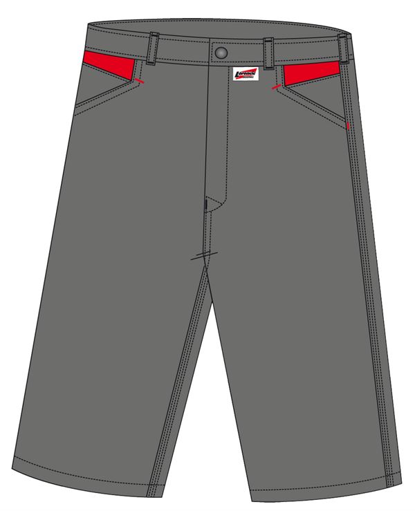 Arbeitsshorts LO-ACTIVE anthrazit/rot 245 g/m² Gr. 60 VPE5, ZLO-ACTAR-AS60