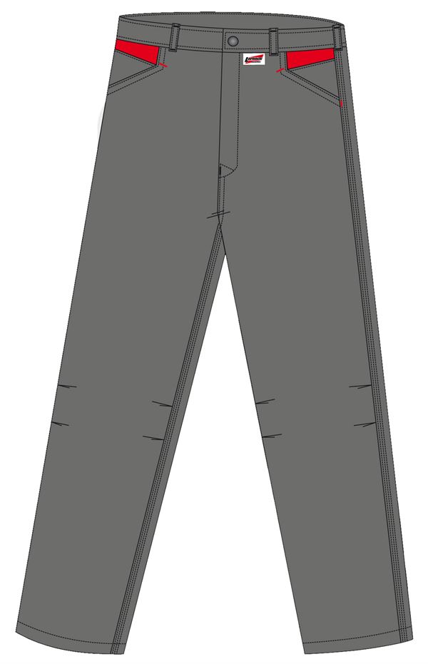 Bundhose LO-ACTIVE anthrazit/rot 245 g/m² Gr. 58 VPE5, ZLO-ACTAR-BH58