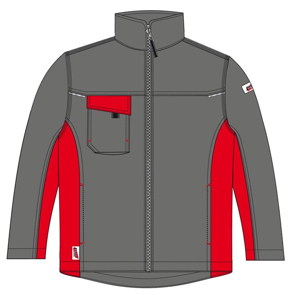 Bundjacke LO-ACTIVE anthrazit/rot 245 g/m² Gr. 46 VPE5, ZLO-ACTAR-BJ46