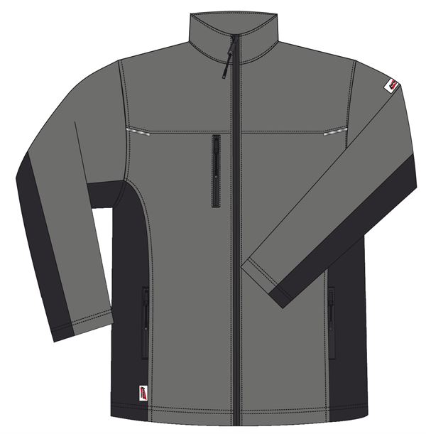 Softshell-Jacke LO-ACTIVE anthrazit/schwarz 300 g/m² Gr. 62 VPE5, ZLO-ACTAS-SJ62