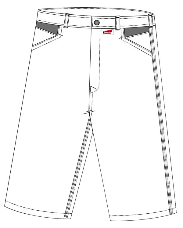 Arbeitsshorts LO-ACTIVE weiß/anthrazit 245 g/m² Gr. 46 VPE5, ZLO-ACTWA-AS46