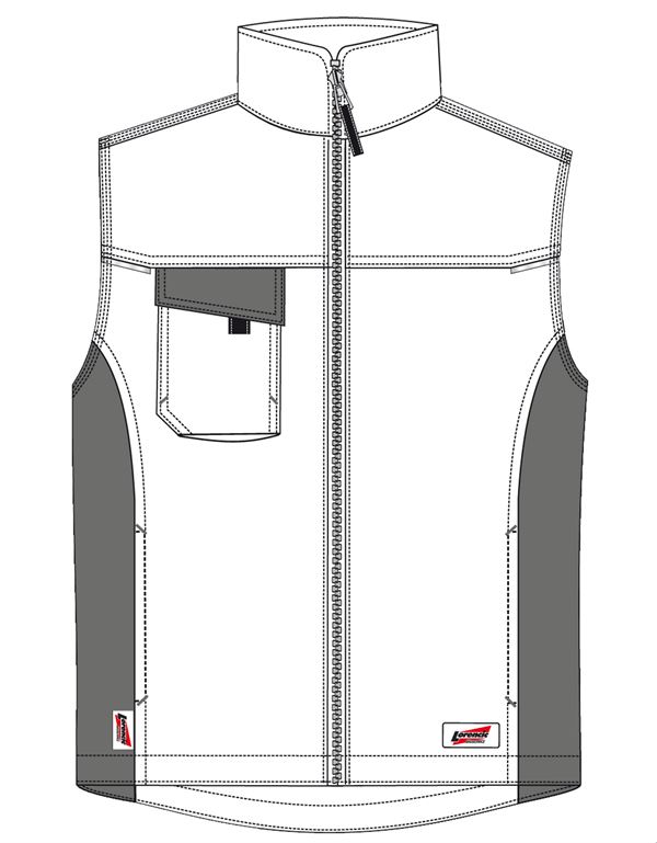 Winterweste LO-ACTIVE weiß/anthrazit 245 g/m² Gr. 46 VPE5, ZLO-ACTWA-WW46
