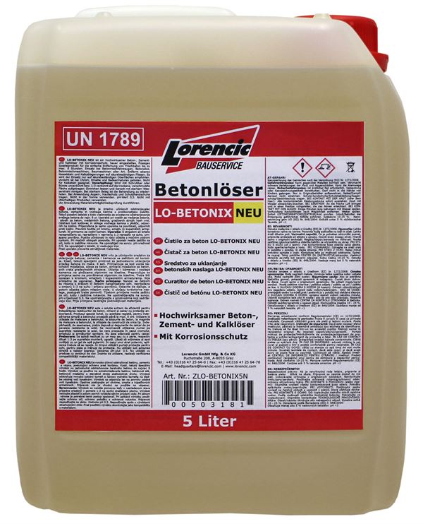 =§= Sredstvo za odstranjevanje betona LO-BETONIX NEU 5litrov 96kan./pal, ZLO-BETONIX5N