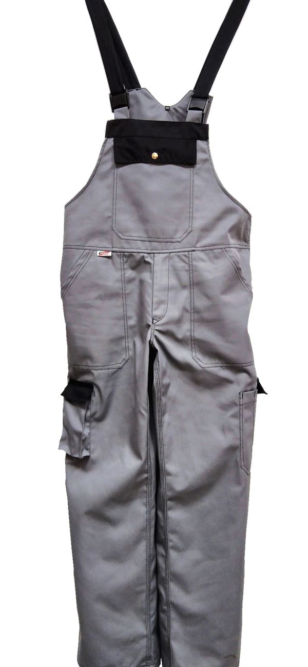 Hlače z naramnicami LO-PROTEC sivo/črne 245 g/m² vel. 52 P5, ZLO-PROTGBLH52